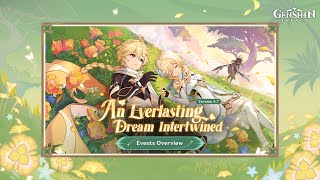 Version 47 quotAn Everlasting Dream Intertwinedquot Events Overview  Genshin Impact [upl. by Ahsaercal]