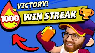 How I went on a 1000 Win Streak in Brawl Stars 🤯 world record [upl. by Sophi]