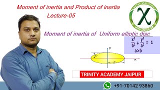 Moment of inertia of elliptic disc  Lecture05 BSC MSC [upl. by Nottus734]