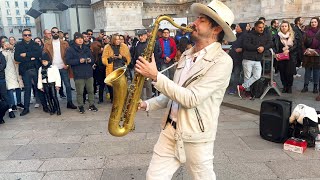 Coldplay  PARADISE  STREET SAX PERFORMANCE [upl. by Jari]