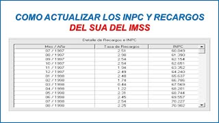 COMO ACTUALIZAR LOS INPC Y RECARGOS DEL SUA DEL IMSS 2024 [upl. by Bohs]