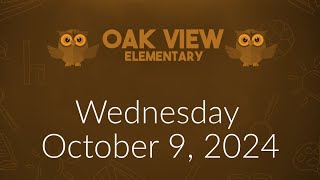 Wake Up Oak View October 9 2024 [upl. by Oeniri183]