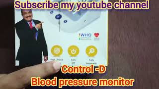 Blood pressure monitor Control D [upl. by Yanehs]