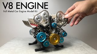 Building a V8 Engine Model Kit  Full Metal Car Engine Model Kit [upl. by Scherle]