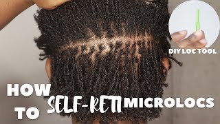 HOW TO SELF RETIGHTEN LOCS  DIY Loc Tool 4 Point Rotation [upl. by Gorges]