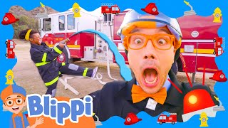 Blippis Fire Truck Song Sing Along with Blippi to Learn About Fire Trucks  Blippi Music Video [upl. by Ihsir]