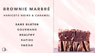 Recette HEALTHY  EXPRESS  GOURMANDE  Brownie marbré au caramel de coco [upl. by Hareehahs534]