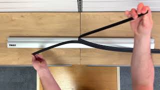 How to insert the rubber strips into Thule Evo WingBars  roofrackscouk [upl. by Kennie]