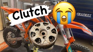 KTM SX 50 Factory edition clutch repair [upl. by Ajuna464]