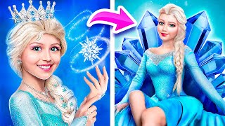 How to Become Elsa Frozen Extreme Makeover [upl. by Bannerman]