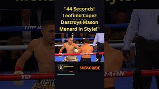 Teofimo Lopez Lands Perfect KO Punch – Fight Over in Seconds [upl. by Airahcaz623]