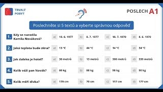 Poslechněte si 5 textů a vyberte správnou odpověď [upl. by Boudreaux]