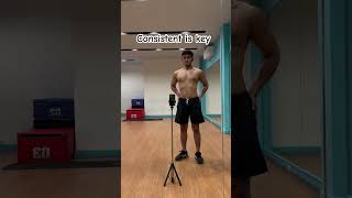 Consistent is a key fyp fypage tranding musclefitness muscle gym pose shortvideo youtube [upl. by Eednac]