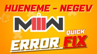 MW3 HUENEME  NEGEV ERROR FIX NETWORK SETTINGS [upl. by Cazzie47]