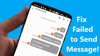 How to Fix Failed to Send Message in your Phone [upl. by Aikim764]