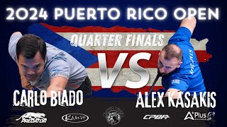 Quarter Final  Carlo Biado🇵🇭 VS 🇬🇷Alex Kazakis Best of 3 sets  Puerto Rico 10 Ball Men’s Open [upl. by Erasme858]