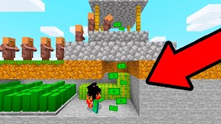 FUENTE DE LOS DESEOS para ROBAR a los ALDEANOS en MINECRAFT [upl. by Ivo]