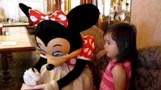 Meeting Minnie Mouse at breakfast HD [upl. by Hesky]