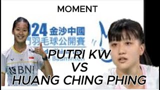 PUTRI KW VS HUANG CHING PHING R32 MACAU OPEN 2024 BWF [upl. by Inaflahk513]