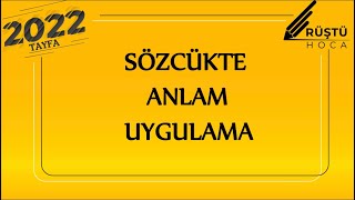 70Sözcükte Anlam  Uygulama  RÜŞTÜ HOCA [upl. by Wagstaff]