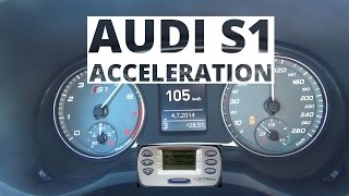 Audi S1 Sportback 20 TFSI 231 hp  acceleration 0100 kmh [upl. by Ajiam749]