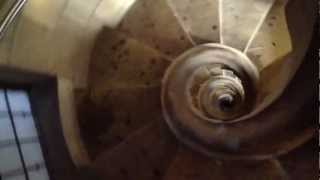 Down the Sagrada Familia Passion Tower Spiral Staircase [upl. by Nyrmak]