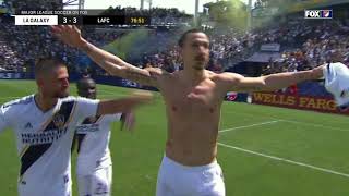 Zlatan Ibrahimovic scores FIRST EVER MLS goal for LA Galaxy [upl. by Axe]