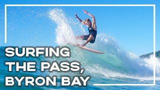 Surfing The Pass Byron Bay Australia 🌊 Longboarding amp Shortboarding  Stoked For Travel [upl. by Odlonyer797]