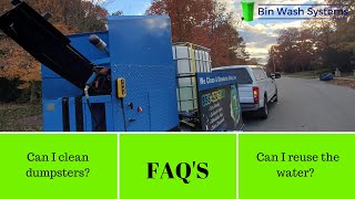 Trash Bin Cleaning Equipment FAQs 3  Build your own Trash Bin Cleaner with Bin Wash Systems [upl. by Tammany467]