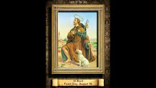 Saint of the Day — August 16 — Saint Roch saintoftheday [upl. by Neveda]