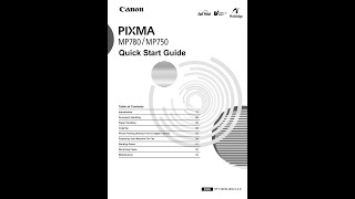 CANON PIXMA MP780 01 PDF MANUAL [upl. by Ylus61]