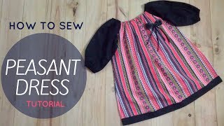 DIY Raglan Baby Top Cutting And Stitching Full Tutorial  Simple Peasant Dress Making [upl. by Derrik]