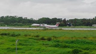 Biman Bangladesh dash8 rocket takeoff aviation fly flight plane airlines [upl. by Ahseela]