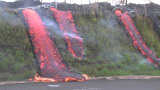 Puna Lava Flow at Pahoa Transfer Station 111114 [upl. by Hamrah]