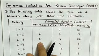 Lec38 Program Evaluation And Review Technique In Hindi  PERT in Operation Research [upl. by Vicky]