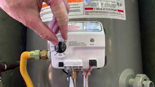 How to light the pilot on a Rheem gas water heater [upl. by Inahpets]