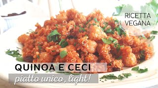 QUINOA e CECI  Ricetta buonissima veloce light e vegana 🌱 [upl. by Dionne295]