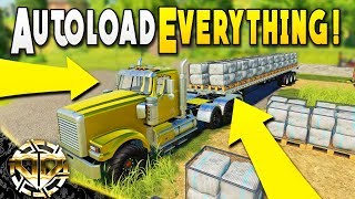 AUTOLOAD EVERYTHING  EGGS COTTON BALES PALLETS ALL IN ONE  Farming Simulator 19 Gameplay [upl. by Tega]