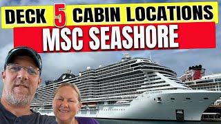 MSC Seashore Cabin Deck 5 Ship Tour and Review 2024  Tall Mans Cruise Adventures [upl. by Shermy]