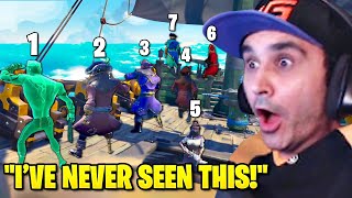 Summit1g Outplays 7 MAN CREW amp Steals Loot in Sea of Thieves [upl. by Anaujik]