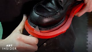 Leatherworker Customizes Red Wing Boots  Art Insider [upl. by Atteloiv448]