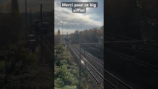 Big sifflet d’un AGC train trainspotting sncf railway tgv sifflet [upl. by Eicam]