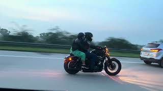 Harley Davidson Iron 883 on Yamuna Expressway Ride [upl. by Einneb344]