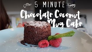 5 Minute Microwave Chocolate Coconut Mug Cake – Ep 1 [upl. by Kendell]