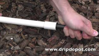 How to Attach Drip Irrigation Tubing to PVC Pipe [upl. by Ahsyla]