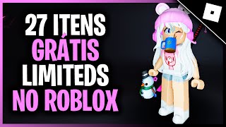 COMO PEGAR 27 ITENS GRÁTIS NO ROBLOX  ITENS DE NATAL GRÁTIS NO ROBLOX SKIN DE DINOSSAURO GRÁTIS [upl. by Gastineau]