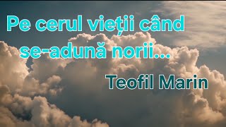 Teo Marin  Pe cerul vieții când seadună norii [upl. by Ocirderf]