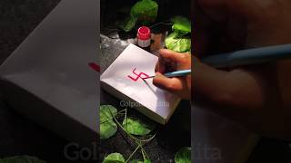 সঠিক পদ্ধতিতে Swastik চিহ্ন কীভাবে আঁকবে  how to paint swastik chinh trending hindu art diy [upl. by Elakram]