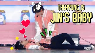 Taehyung is Jins Baby  Taejin Moments [upl. by Suiddaht]