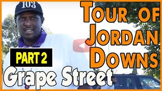 Walk through the Jordan Downs projects during early demolition with a Grape Street Crip pt2 [upl. by Ahtelra]